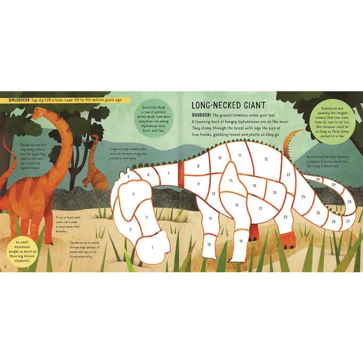 Sticker by Number: Dinosaurs