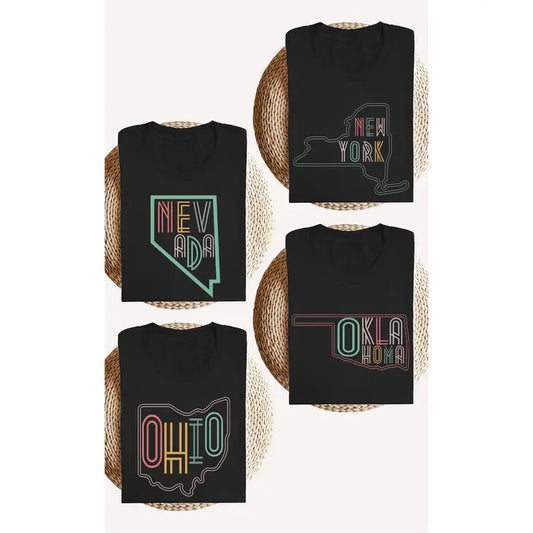 Neon State Shape T-Shirt