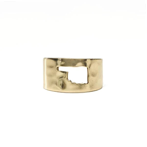 Gold Oklahoma Cut Out Ring