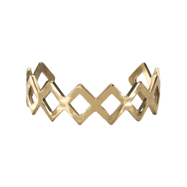Geometric Gold Cuff