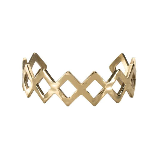Geometric Gold Cuff
