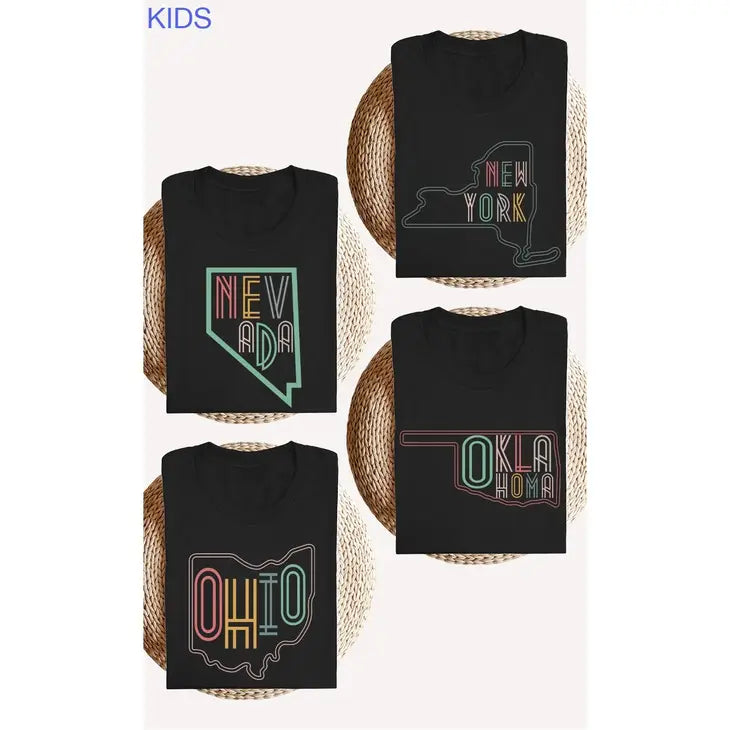 Black & Neon Kids T-shirt