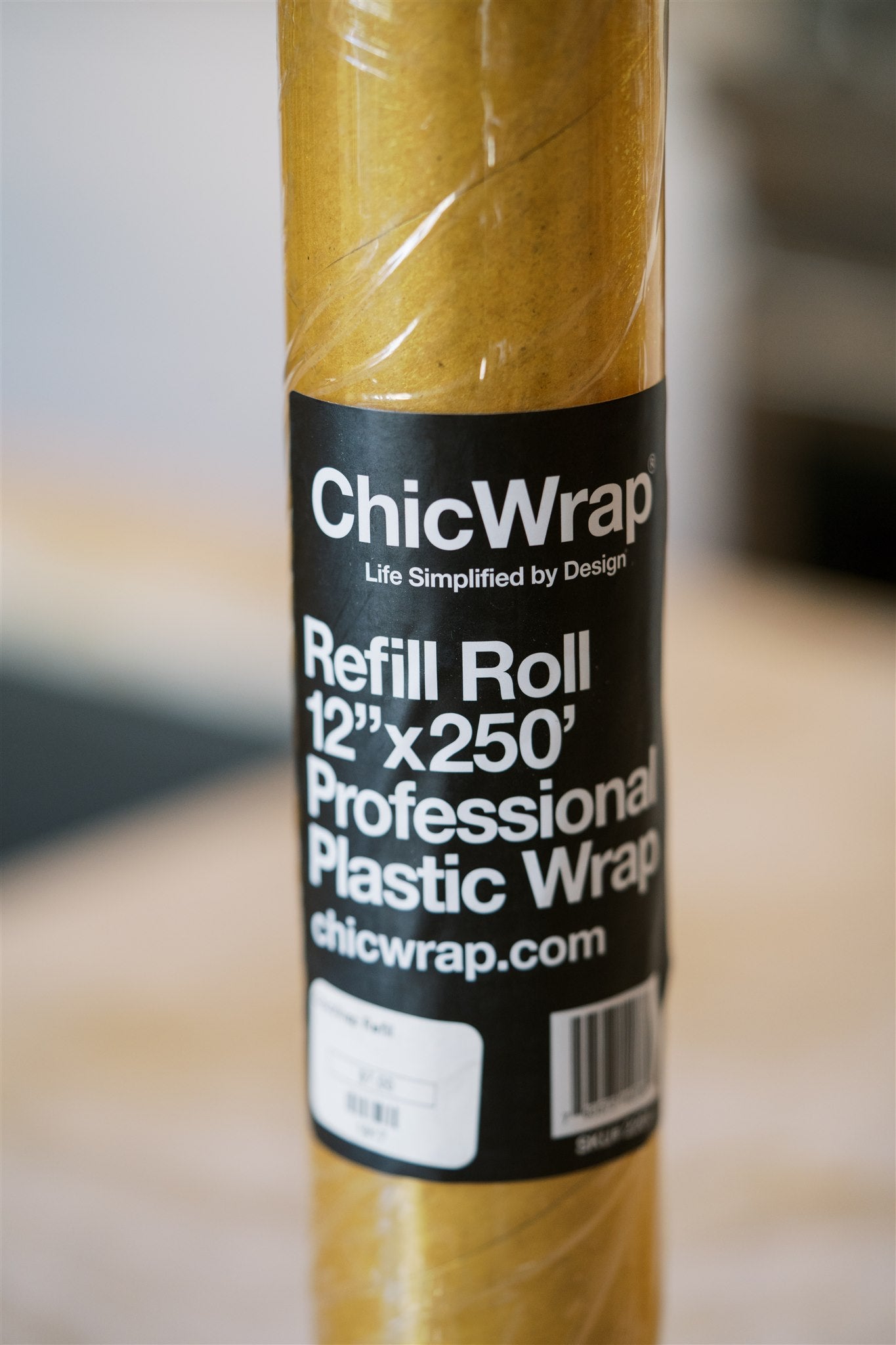 ChicWrap Professional Plastic Wrap 4 Pack Refill Rolls - 4 Count 12 x 250'  Plastic Wrap Refill Rolls - Creates Air-Tight Seal to Lock in Freshness