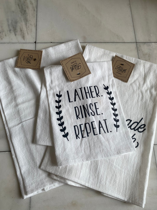 Lather. Rinse. Repeat. Hand Towels