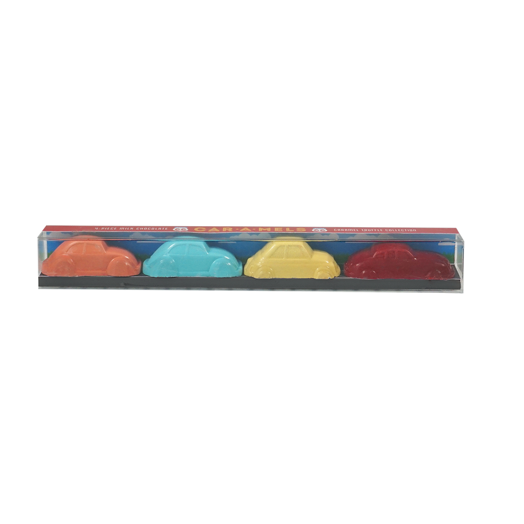 Route 66 CAR-A-MELS 4 Piece Milk Chocolate Caramel Truffle B