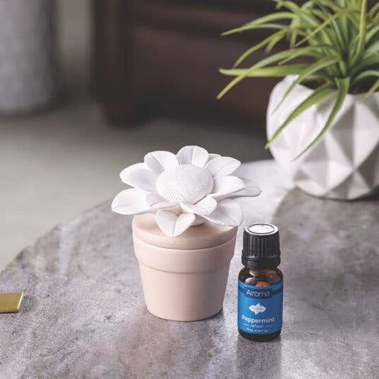 'Sunflower' - Porcelain Diffuser w/ 15ml Peppermint