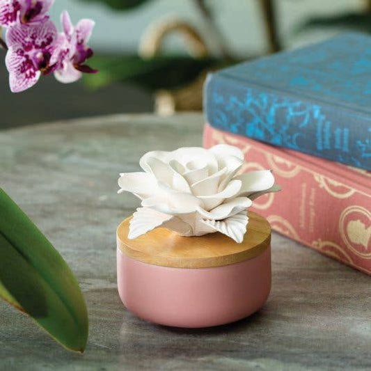 'Rose' Diffuser - w/ 15 ML Peppermint