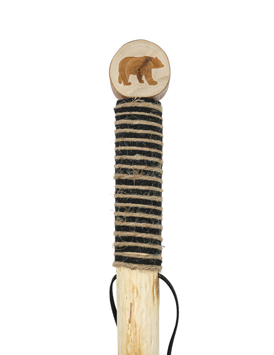 Cord Wrapped Wooden Walking Stick
