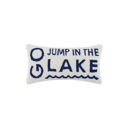 Go Jump in the Lake Hook Pillow