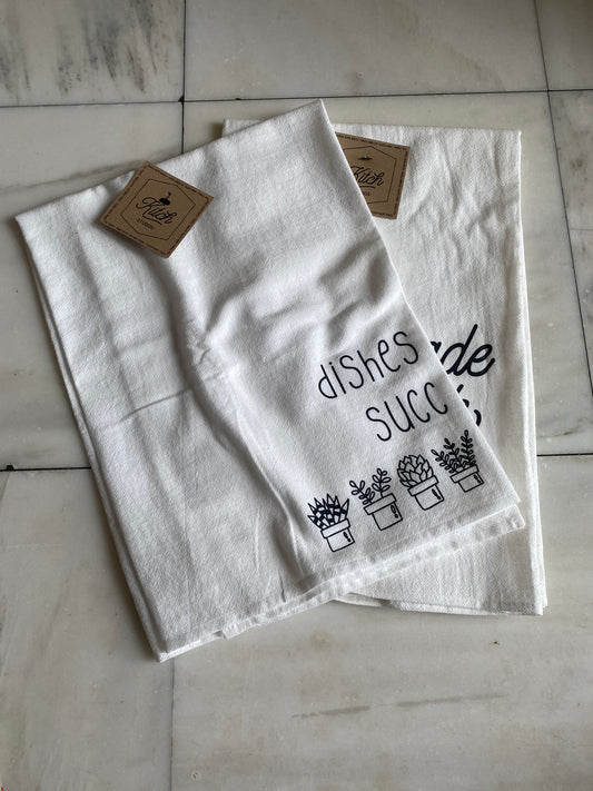 Dishes Succ Tea Towel