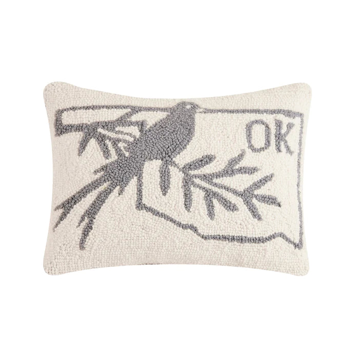 OK Grey Bird Pillow