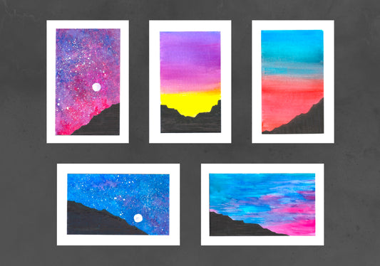 Hand Painted Watercolor Cards